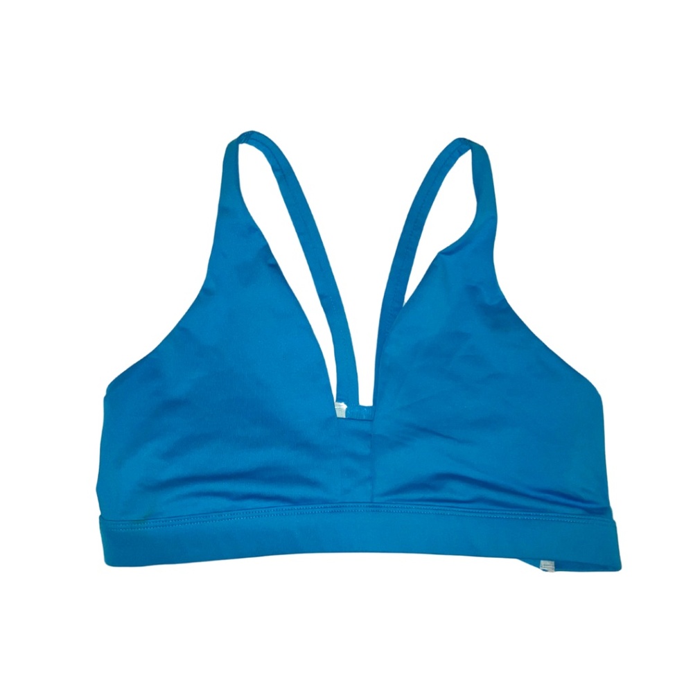 L | NWOT Blue Strappy Sports Bra